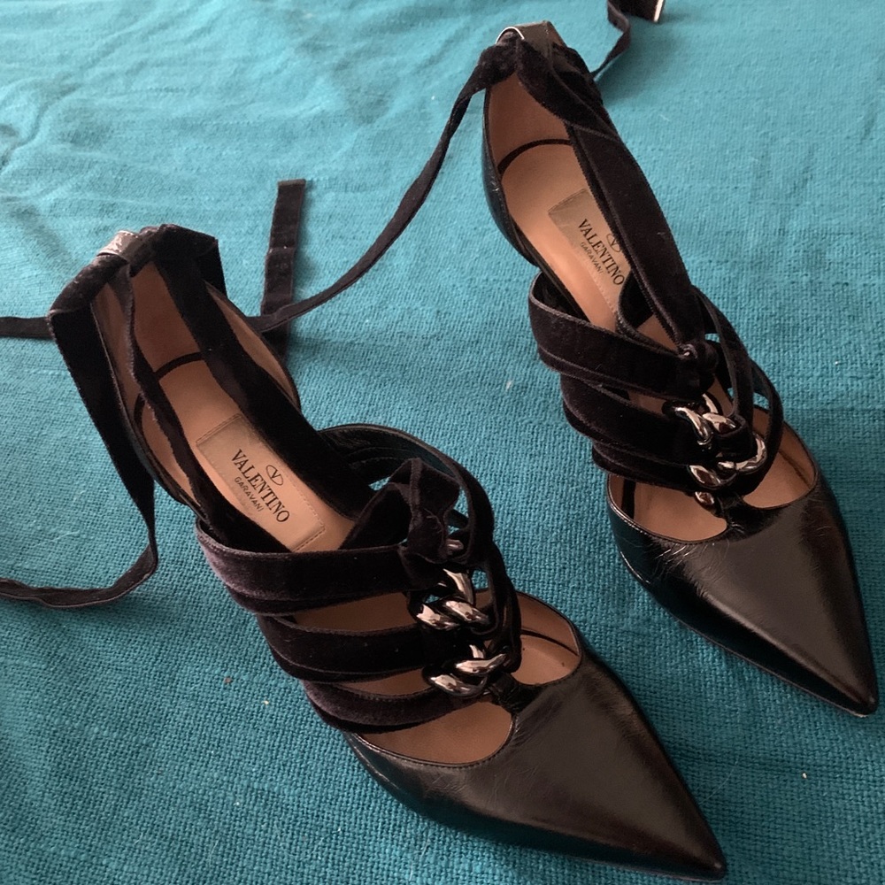 Valentino lace up heels size 8 (38)